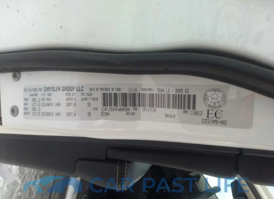 1C4PJMDS4FW600590# 9
