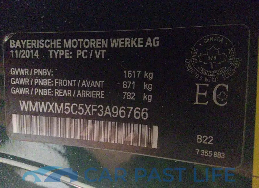 WMWXM5C5XF3A96766# 9
