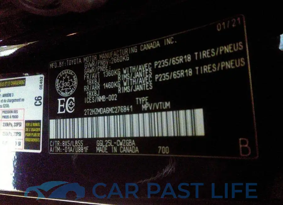 2T2HZMDA6MC276841# 9