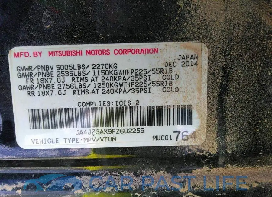 JA4JZ3AX9FZ602255# 9