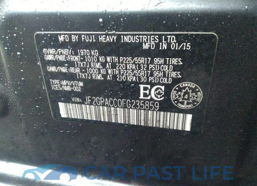JF2GPACC0FG235859# 9