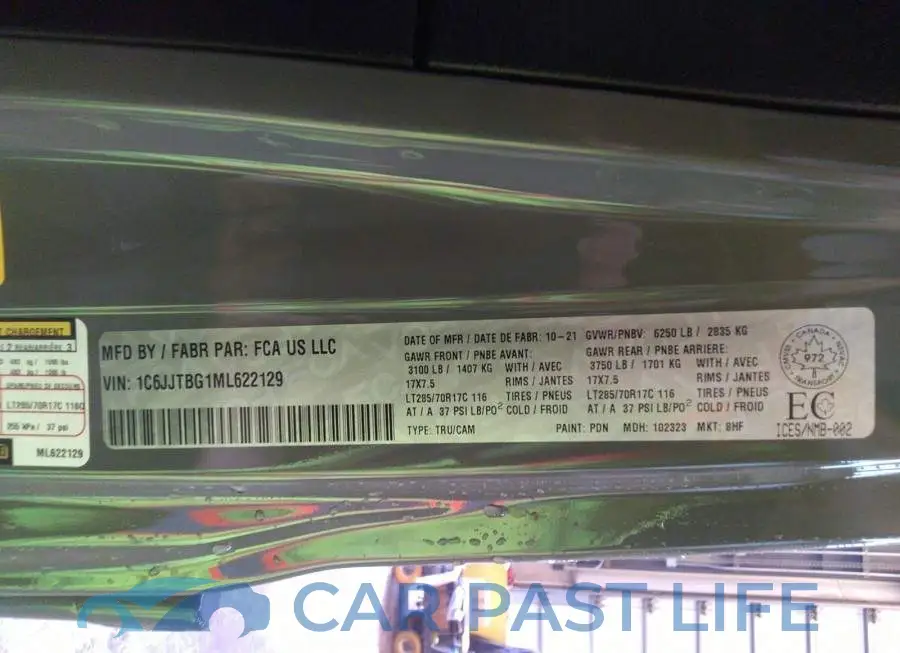 1C6JJTBG1ML622129# 9