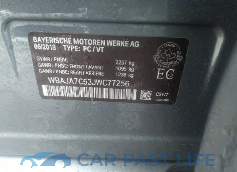WBAJA7C53JWC77256# 9