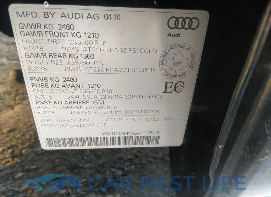 WA1C2AFP7GA132513# 9