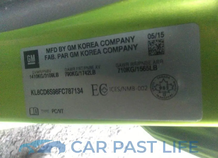 KL8CD6S98FC787134# 9
