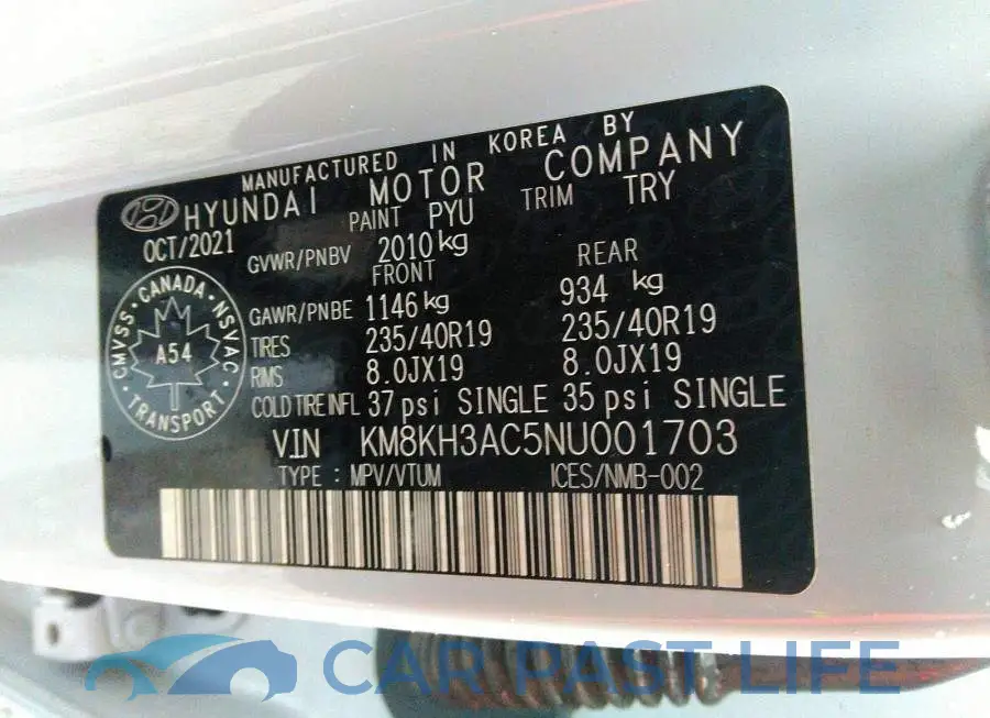 KM8KH3AC5NU001703# 9