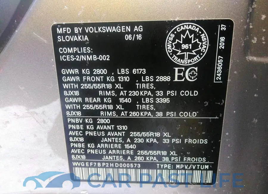 WVGEF7BP2HD000573# 9