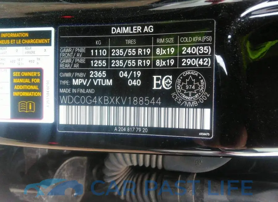 WDC0G4KBXKV188544# 9