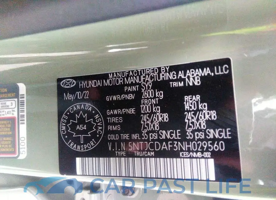 5NTJCDAF3NH029560# 9