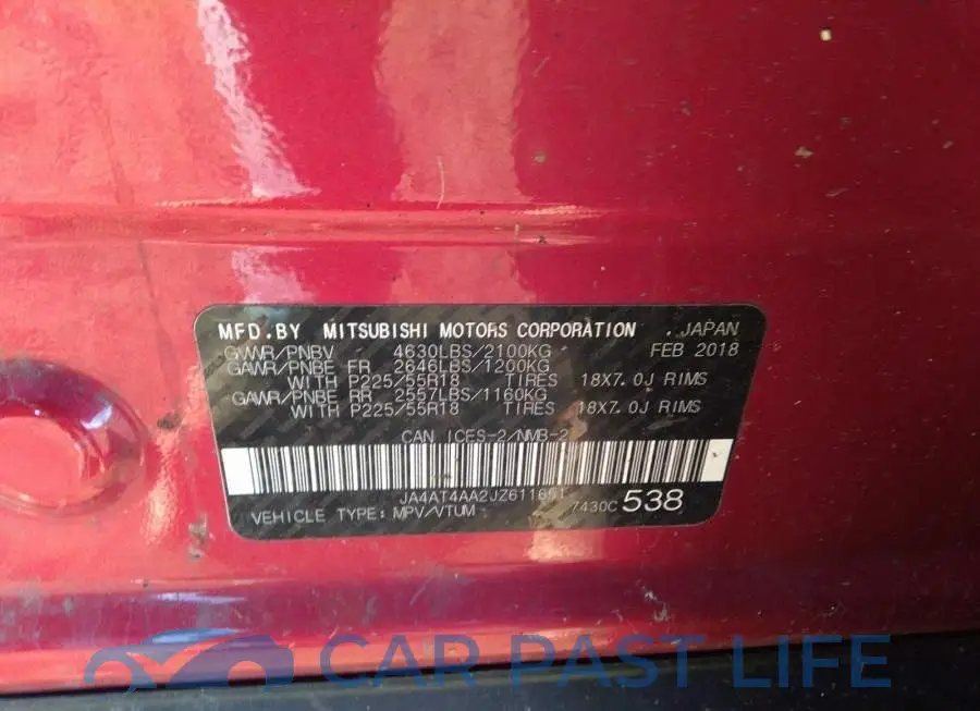 JA4AT4AA2JZ611651# 9