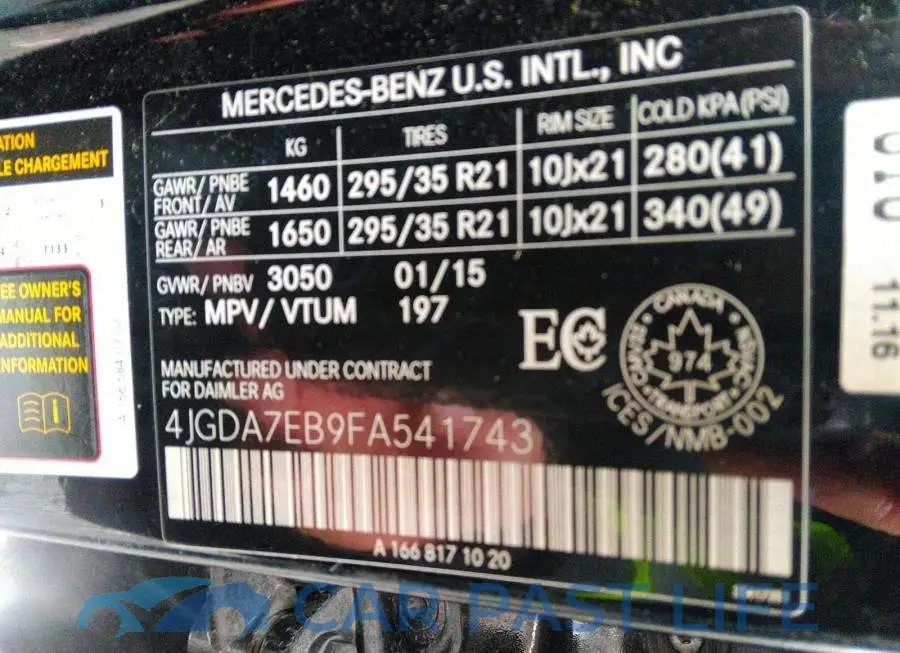 4JGDA7EB9FA541743# 9