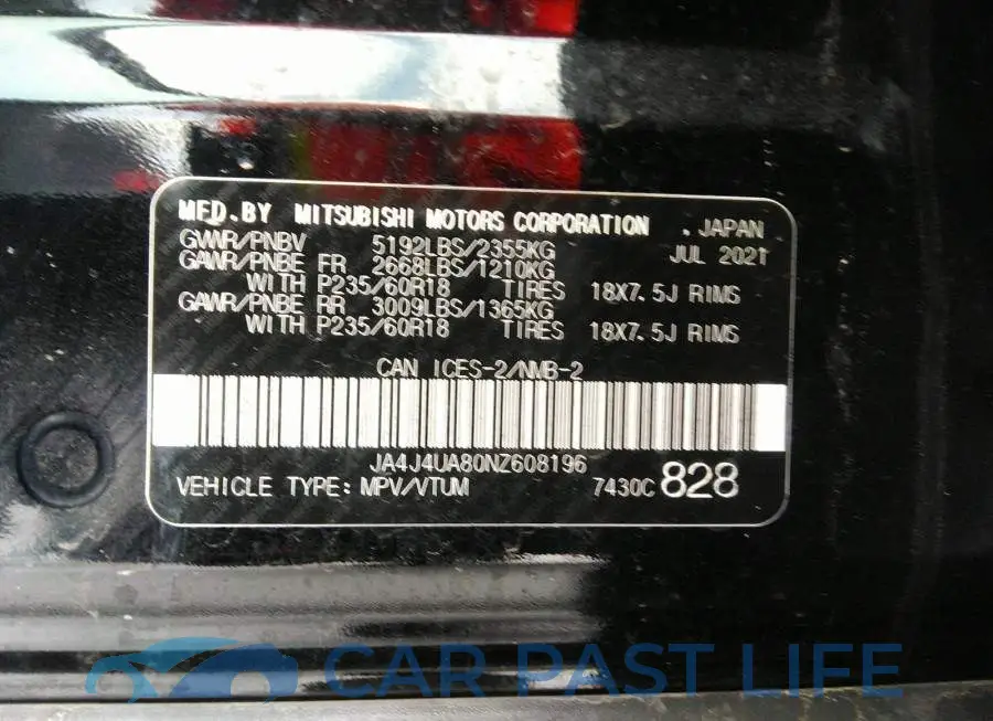 JA4J4UA80NZ608196# 9