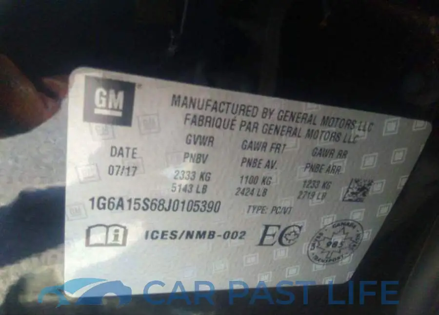 1G6A15S68J0105390# 10