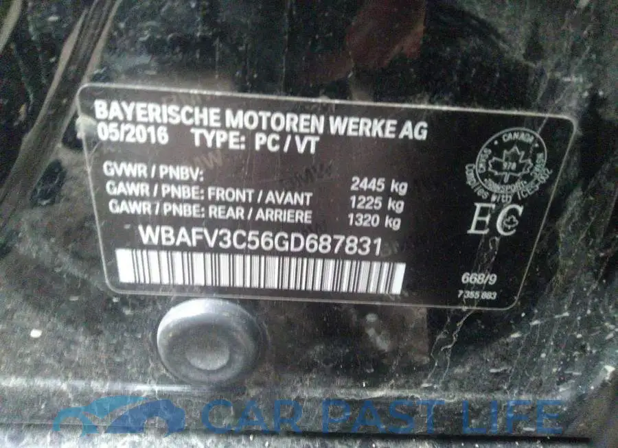 WBAFV3C56GD687831# 9