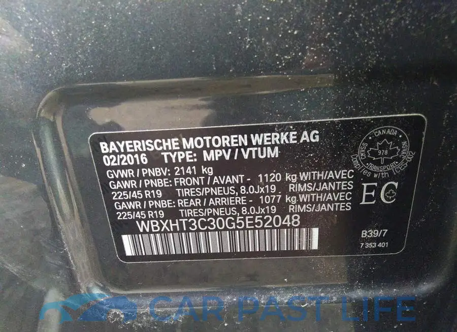 WBXHT3C30G5E52048# 9