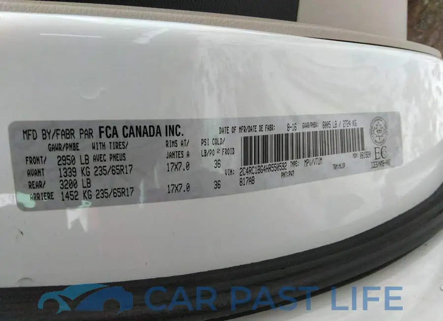 2C4RC1BG4HR550592# 9