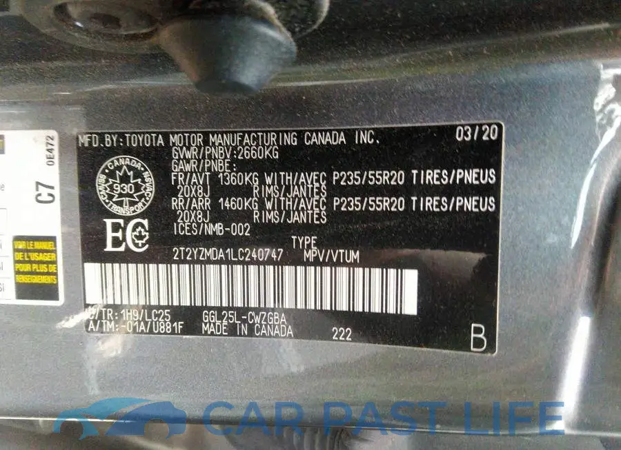 2T2YZMDA1LC240747# 9