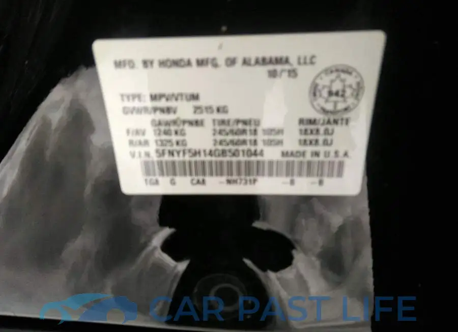 5FNYF5H14GB501044# 9