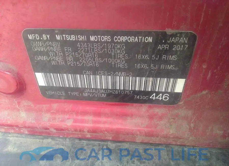 JA4AJ3AU7HZ610757# 9