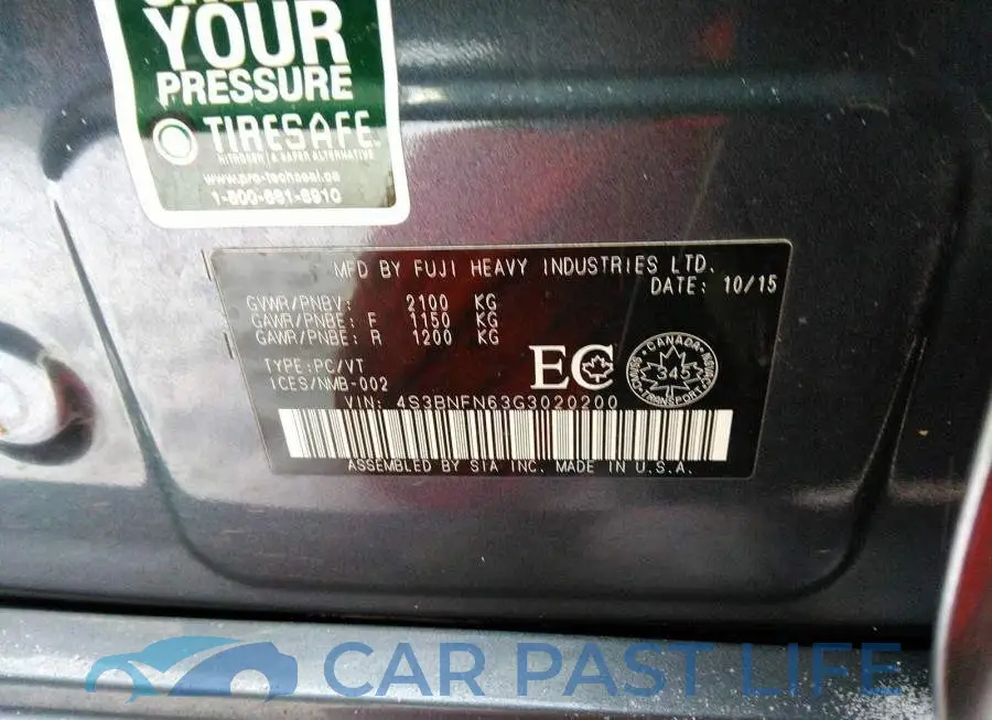 4S3BNFN63G3020200# 9
