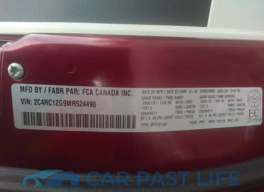 2C4RC1ZG9MR524490# 9