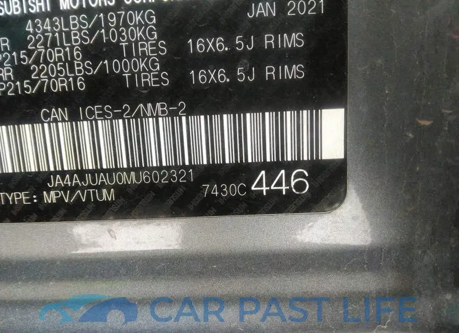 JA4AJUAU0MU602321# 9