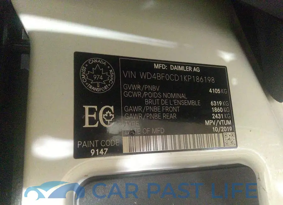 WD4BF0CD1KP186198# 9