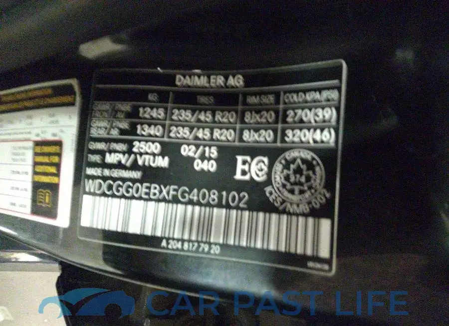 WDCGG0EBXFG408102# 9