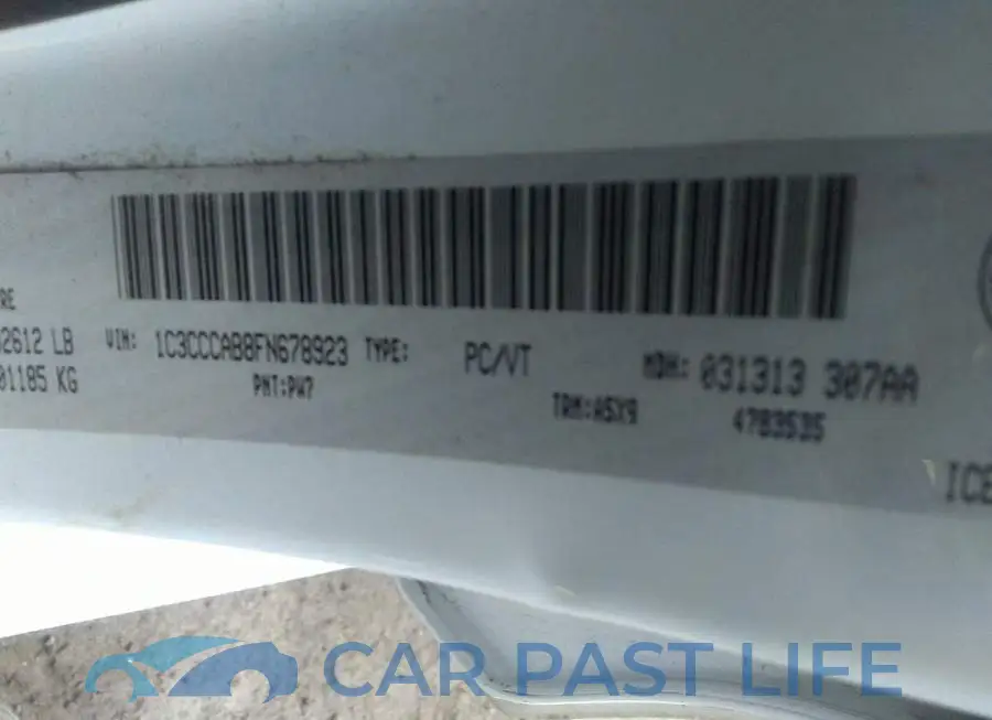 1C3CCCAB8FN678923# 9