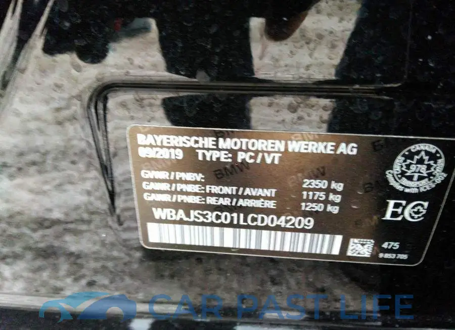 WBAJS3C01LCD04209# 9