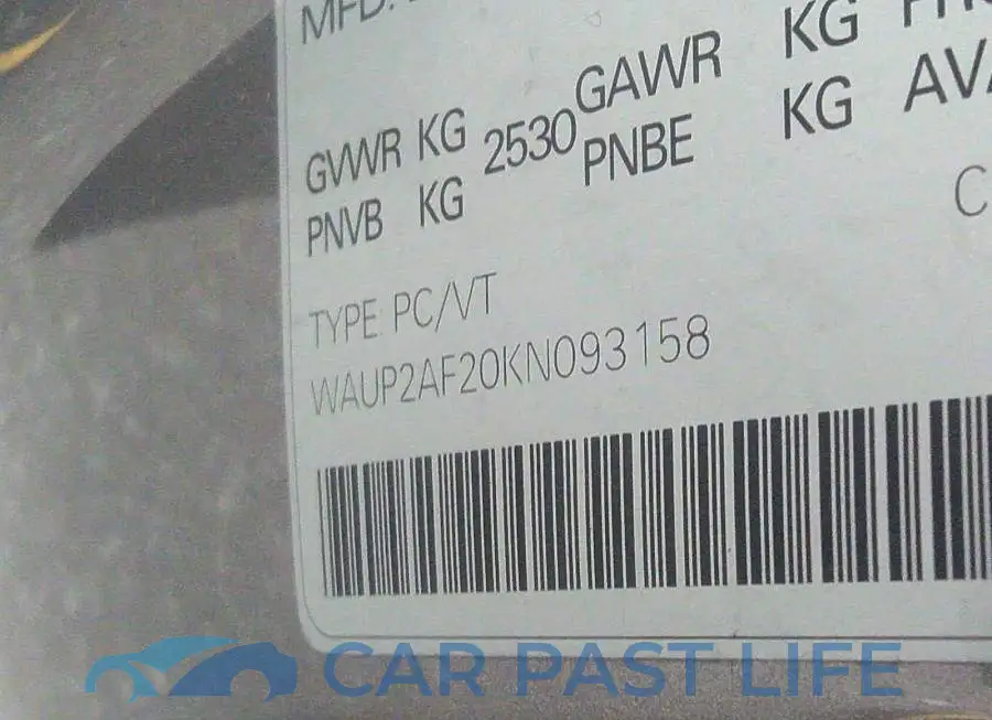 WAUP2AF20KN093158# 9