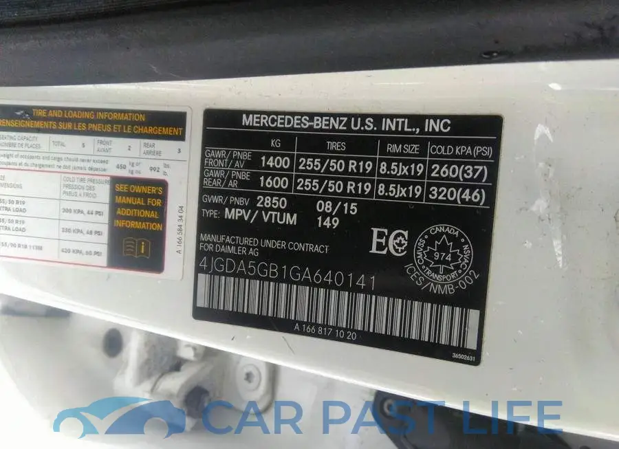 4JGDA5GB1GA640141# 9