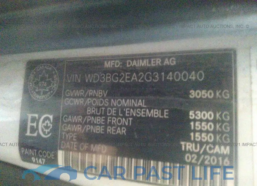WD3BG2EA2G3140040# 9