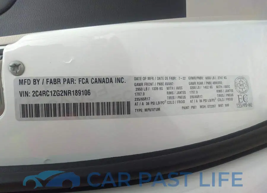 2C4RC1ZG2NR189106# 9
