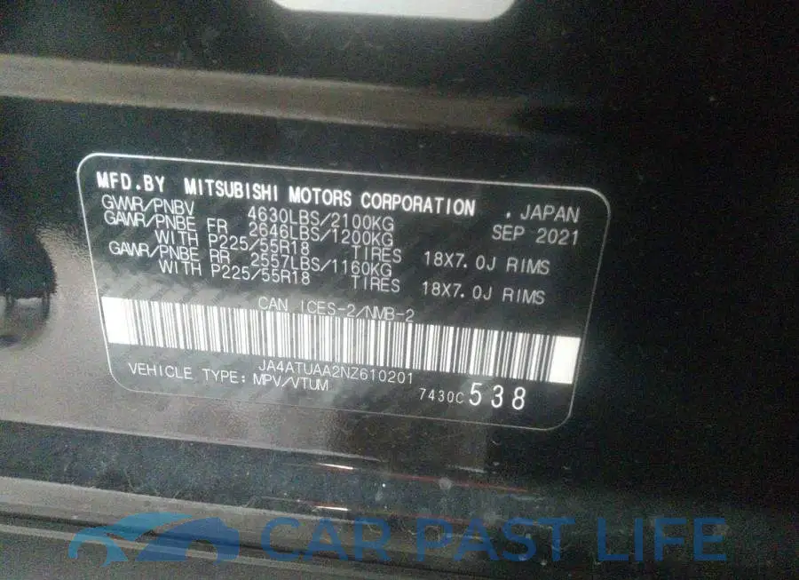 JA4ATUAA2NZ610201# 9
