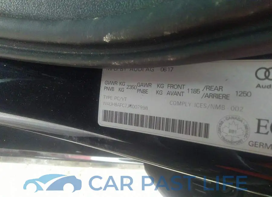 WAUH8AFC7JN007998# 9
