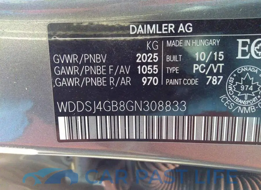 WDDSJ4GB8GN308833# 9