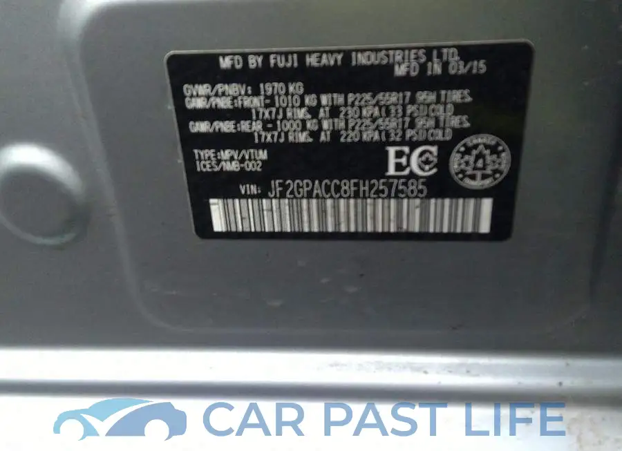 JF2GPACC8FH257585# 9