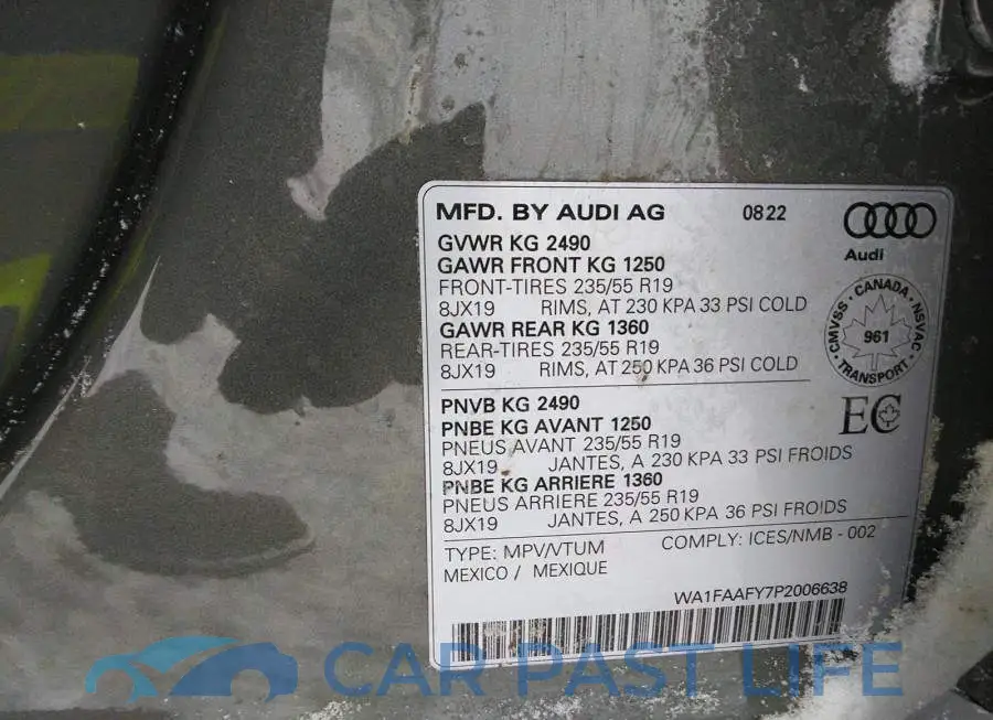 WA1FAAFY7P2006638# 9