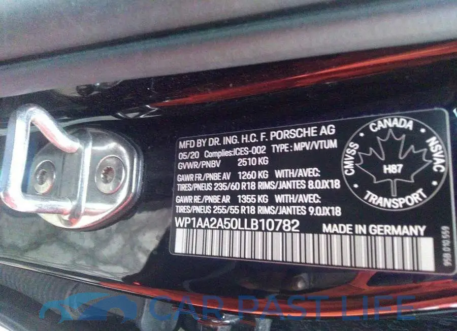 WP1AA2A50LLB10782# 9