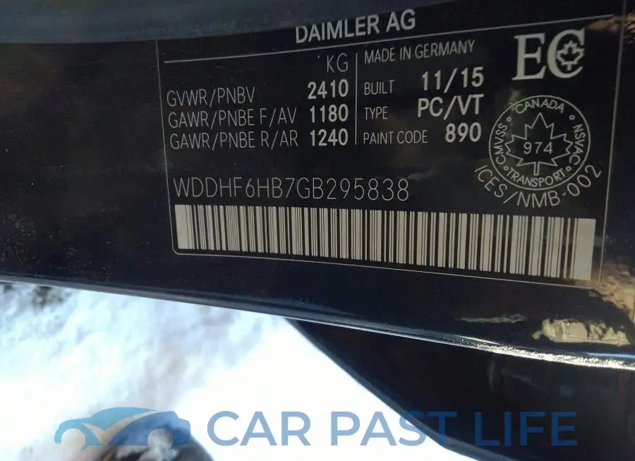 WDDHF6HB7GB295838# 9