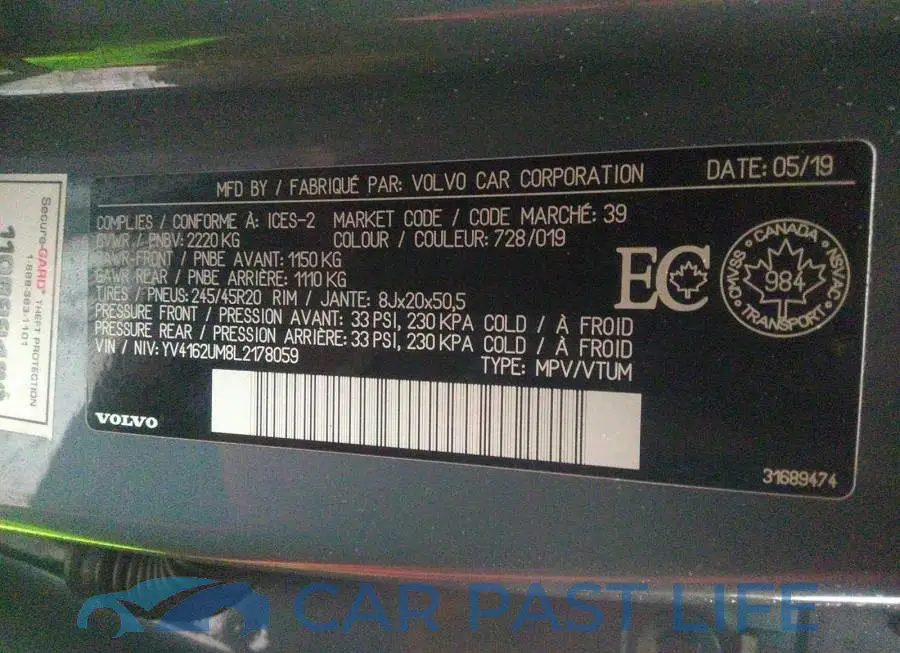 YV4162UM8L2178059# 9