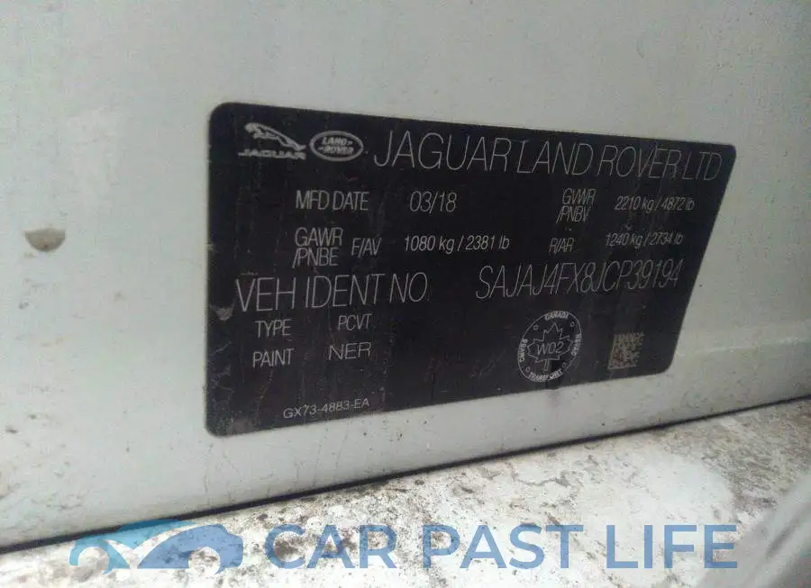 SAJAJ4FX8JCP39194# 9