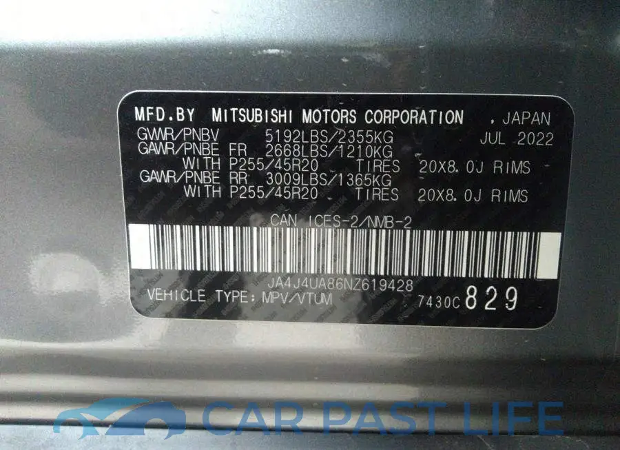 JA4J4UA86NZ619428# 9