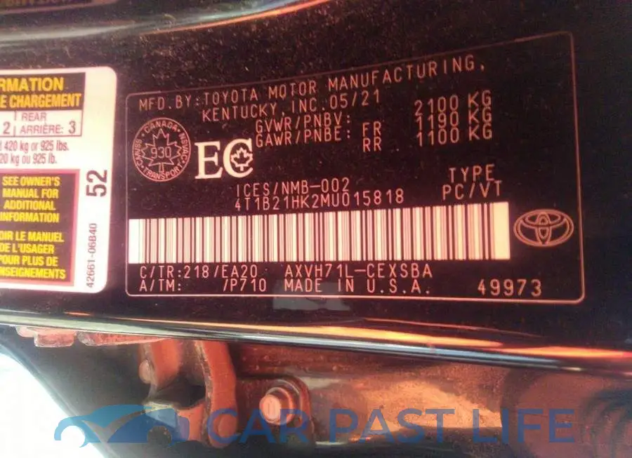 4T1B21HK2MU015818# 9