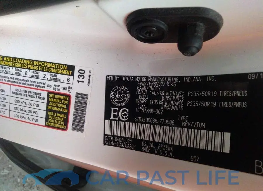5TDXZ3DC8HS779506# 9