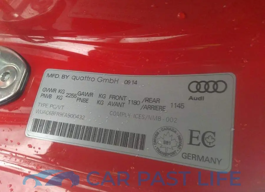 WUAC6BFR9FA900432# 9
