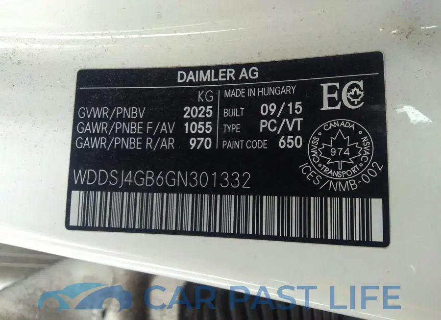 WDDSJ4GB6GN301332# 9