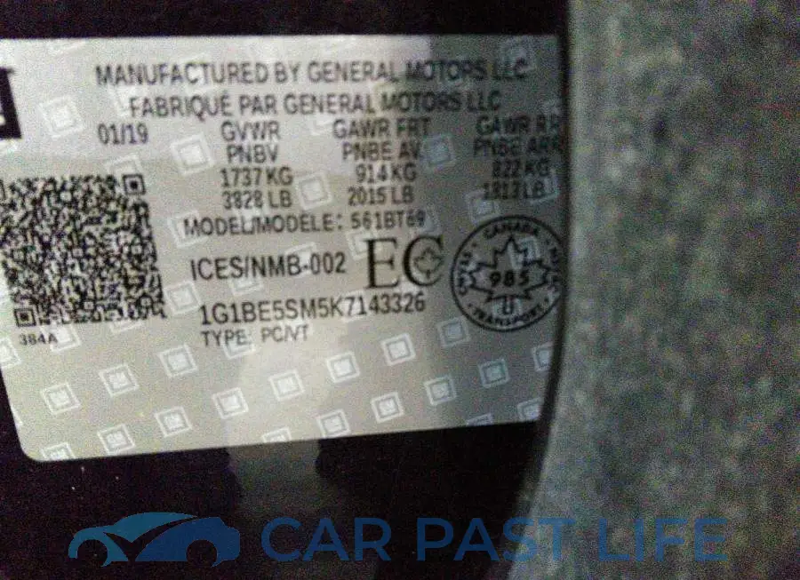 1G1BE5SM5K7143326# 9