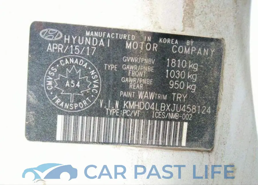 KMHD04LBXJU458124# 9
